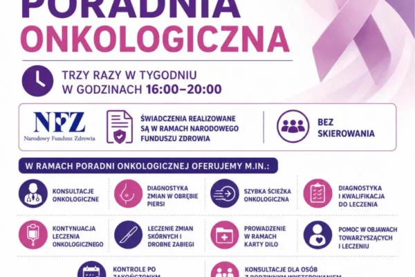 Poradnia Onkologiczna w Łowiczu – bez skierowania, trzy razy w tygodniu