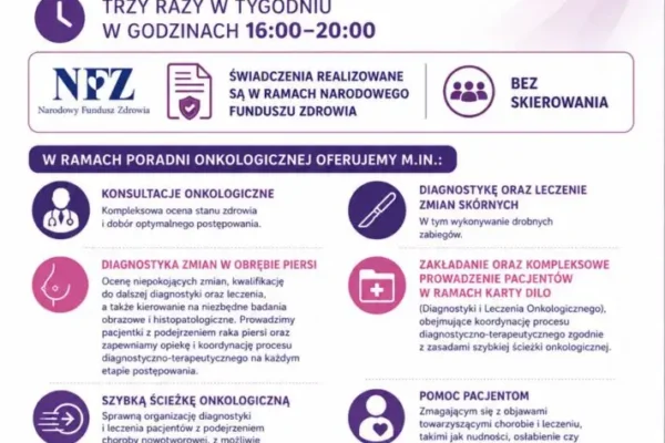 Poradnia Onkologiczna w Łowiczu – bezpłatne konsultacje i szybka ścieżka diagnostyki