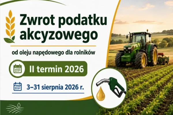 Rusza nabór wniosków o zwrot akcyzy za olej napędowy dla rolników – II termin 2026