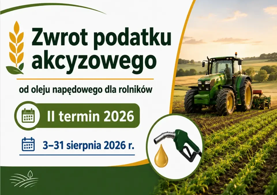 Rusza nabór wniosków o zwrot akcyzy za olej napędowy dla rolników – II termin 2026