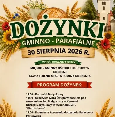 Dożynki Gminno-Parafialne w Brodnym Józefowie – zaproszenie na 30 sierpnia