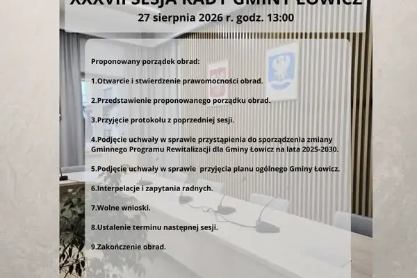 Sesja Rady Gminy Łowicz – transmisja na żywo i porządek obrad