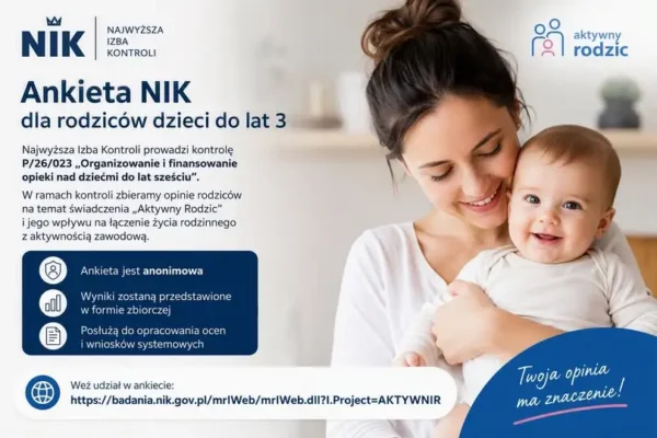 NIK zaprasza rodziców do ankiety o programie Aktywny Rodzic