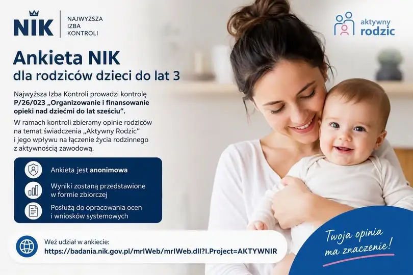 NIK zaprasza rodziców do ankiety o programie Aktywny Rodzic