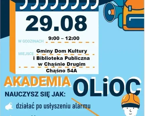 Gmina Chąśno zaprasza na trening reagowania na sygnały alarmowe – 29 sierpnia