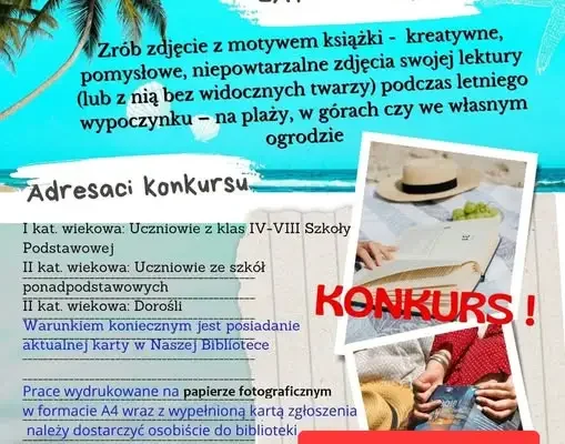 Konkurs fotograficzny „Lato z książką” przedłużony do 30 września
