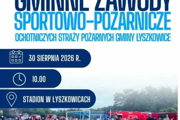 Gminne zawody sportowo-pożarnicze OSP w Łyszkowicach już 30 sierpnia