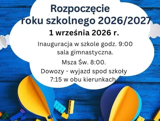 Rozpoczęcie roku szkolnego 2026/2027 w Domaniewicach – 1 września