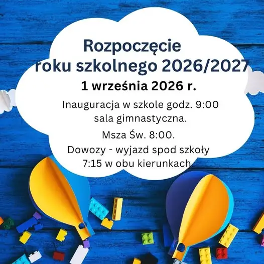 Rozpoczęcie roku szkolnego 2026/2027 w Domaniewicach – 1 września