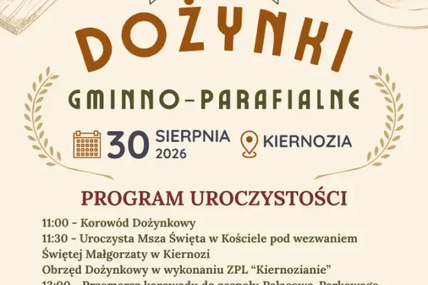 Dożynki Gminno-Parafialne w Brodnym Józefowie – zaproszenie KGW Józefinki