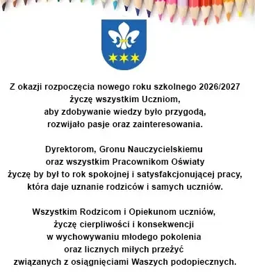 Wójt Gminy Domaniewice składa życzenia na nowy rok szkolny