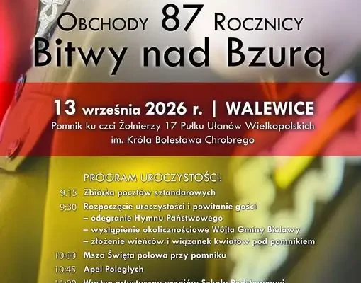 87. Rocznica Bitwy nad Bzurą – uroczystości w Walewicach już 13 września