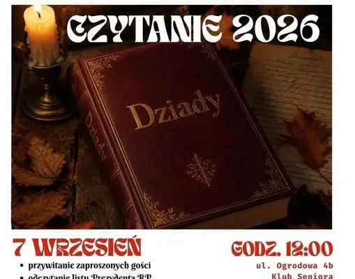 Narodowe Czytanie w Kiernozi: seniorzy przeczytają „Dziady”
