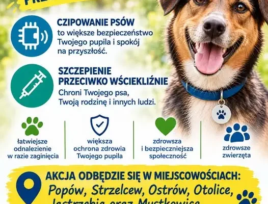 Gmina Łowicz finansuje szczepienia psów przeciw wściekliźnie – tylko dla zaczipowanych