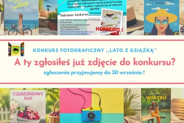 Konkurs fotograficzny „Lato z książką” w Gminnej Bibliotece Publicznej w Kiernozi – zostało kilka dni na zgłoszenia