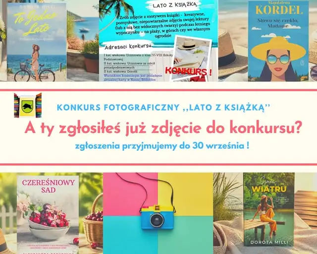 Konkurs fotograficzny „Lato z książką” w Gminnej Bibliotece Publicznej w Kiernozi – zostało kilka dni na zgłoszenia