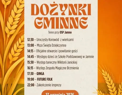 Dożynki Gminne w Łowiczu już w niedzielę 13 września przy OSP Jamno