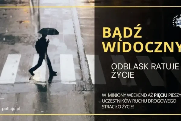 Tragiczny weekend na drogach: zginęło 5 pieszych. Policja apeluje o ostrożność