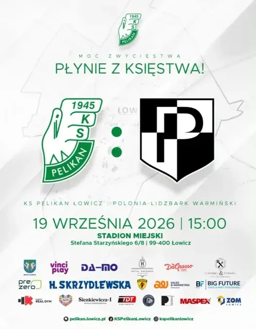 Pelikan Łowicz zagra z Polonią Lidzbark Warmiński. Domowa batalia już w sobotę